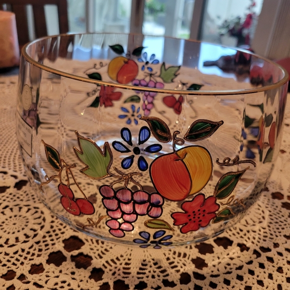 1980 VINTAGE ROMANIAN CLEAR CRYSTAL BIG BOWL, ALL HAND CRAFTED. - Picture 2 of 14